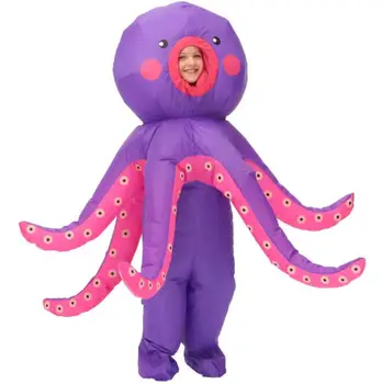 Deti Octopus Zvierat Nafukovacie Obleky, Kostýmy Maskot Vianočný Večierok Cosplay Kostýmy pre Muža, Ženy Chlapci Dievčatá