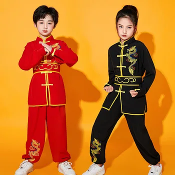 Tradičné Čínske Wushu Oblečenie Tai Chi Jednotné Deti Kungfu Oblečenie Novej Etapy Výkon Hanfu Bojových Umení Kostýmy Oblek