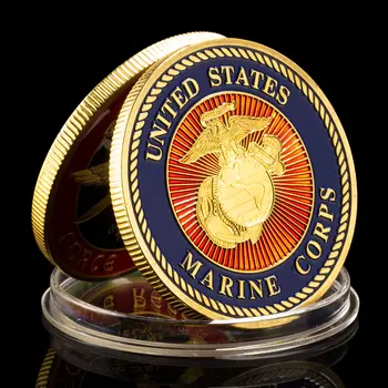 Pozlátené Suveníry a Darčeky Námornej Pechoty usa Výzvou Mince USMC Force Recon Lebky Vzor Pamätné Mince