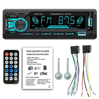 12V-Stereo Bluetooth-kompatibilné, FM Rádio, MP3 Audio Prehrávač USB-SD Portu autorádia In-Dash 1 DIN Auto Elektronika Subwoofer H9EE