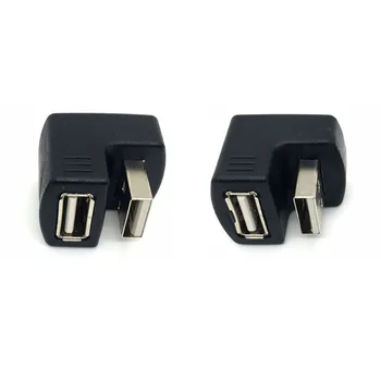 1pcs Vysokej kvality 180 ° USB adaptér USB 2.0 muž AB ženský rod 90 stupňov Kábel U predĺženie konvertor