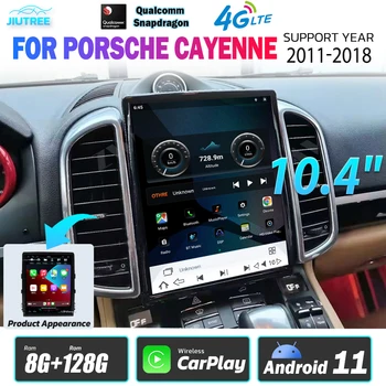 10.4 palce Qualcomm Android 11 pre Porsche Cayenne Rokov 2011-2016 autorádia Verticial Obrazovke Navigácie GPS Multimediálny Prehrávač